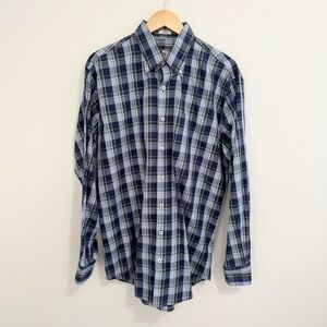 Peter Millar 100% Cotton Plaid Button Down Shirt